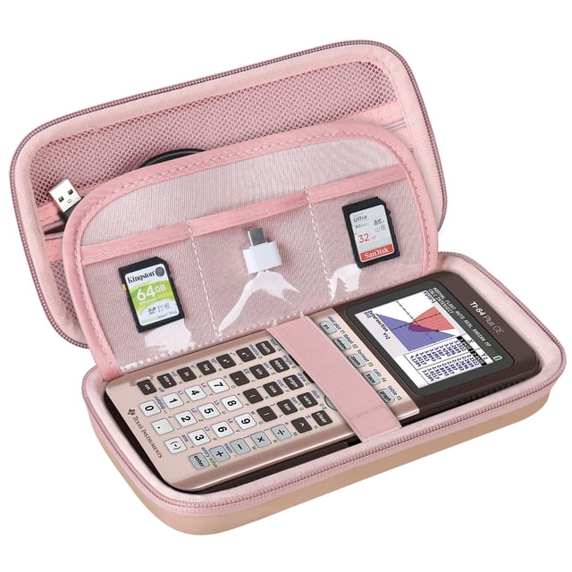 Funda rígida BOVKE para Texas Instruments TI-84 Plus CE, color oro rosa