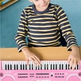 thumbnail image 4 of Injueey Piano eléctrico de 61 teclas para niños con micrófono, teclado Digital multifuncional, instrumento Musical para niños, suministros Cables de audio/vídeo Rosa, 4 of 6