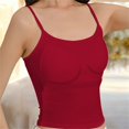 thumbnail image 2 of Womens Tank Tops, Duoif Ribbed Crop Top with Built-In Bra, Sleeveless Layering Womens Shirts Wine S, 2 of 4