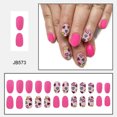 thumbnail image 4 of Fofosbeauty 24pcs Press on Nails, Valentine's Day Fake Nails, Full Cover Acrylic Nails for Girls Women, Oval Pink Love Heart, 4 of 9