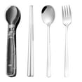 thumbnail image 1 of Spoons and Forks Set Stainless Steel Stainless Steel Portable Cutlery Three-Piece Set Fork Spoon Chopsticks Cutlery Gold Spoons and Forks Set Plastic Plastic Spoons and Forks Set, 1 of 9