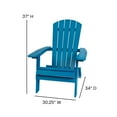thumbnail image 6 of Flash Furniture 2 Pack Charlestown All-Weather Poly Resin Folding Adirondack Chairs with Side Table in Blue, 6 of 13