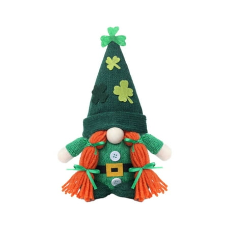 

MIUBAGIAL Green Leaf Festival Irish Saint Patrick s Knitted Hat Couple Doll Party Party Decoration St. Patrick s Day Decorations