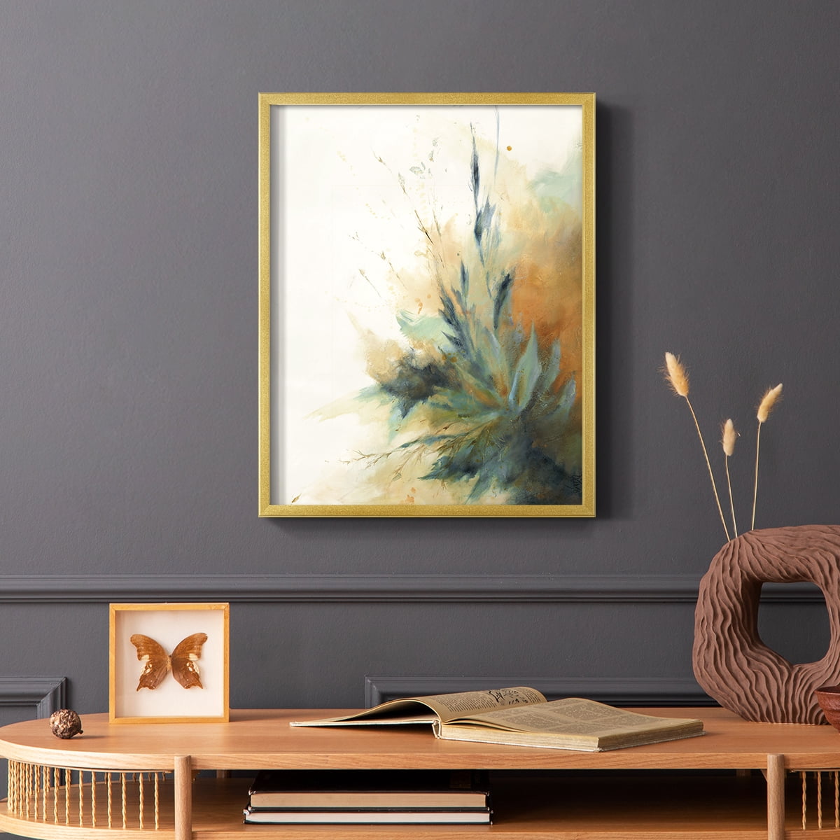 Desert Song II Framed Print in Gold Solid Wood Framed Print No Nail Hanging