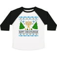 thumbnail image 3 of Inktastic Happy Chrismukkah Sweater Style with Menorah and Trees Boys or Girls Toddler T-Shirt, 3 of 5