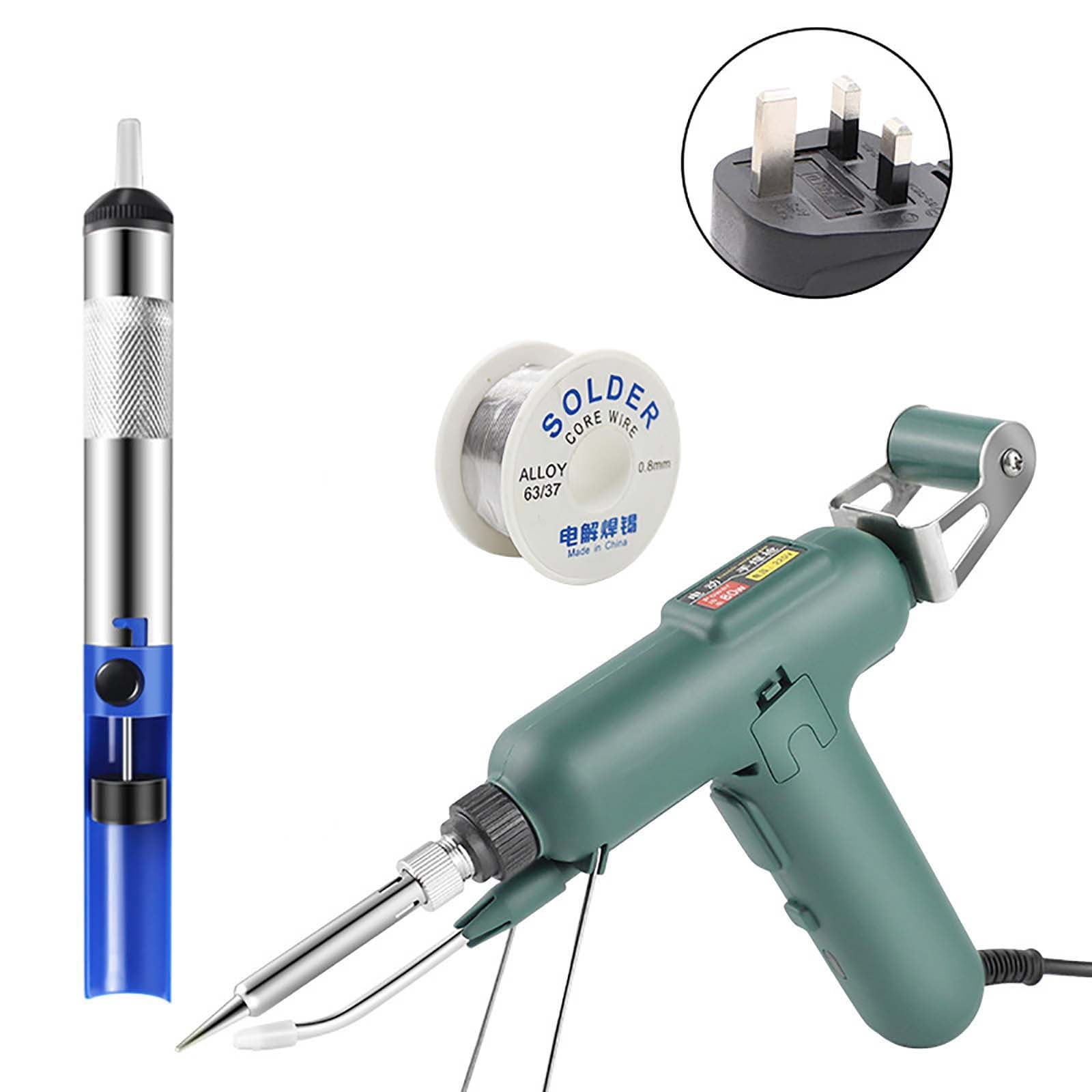 High Efficient 80W Motorized Automatic Feed Soldering Iron Adjustable Temp 180-520°C, One Hand Welding Tool for DIY Repair, Portable Soldering Station with Quick Heat
