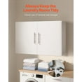 thumbnail image 3 of VEVOR Laundry Room Wall Cabinet, 2-Tier Wall Mounted Hanging Cabinet with Adjustable Shelf, 36 in Cupboard Storage with 2 Doors, for Kitchen, Bathroom, Laundry, 16 x 36 x 24 in (D x W x H), White, 3 of 9