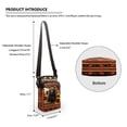 thumbnail image 6 of HELLHERO Double Zipper Underarm Shoulder Bag, Unique Gift Polyester for Outdoor Travel Bear Sunflowers, 6 of 7