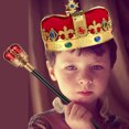 thumbnail image 2 of King Crown Creative Funny Decorative Rhinestone Prince Crown Party Crown, 2 of 10