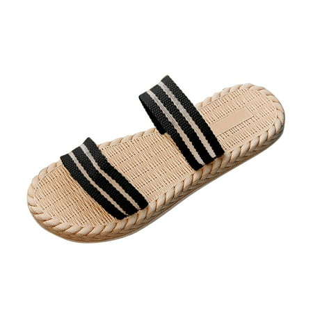 

Size 11 Womens Slippers Ladies Shoes Summer Fashion Beach Slippers Platform Soft Sole Flat Slippers