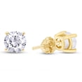 thumbnail image 2 of AFFY 2 Carat Moissanite Solitaire Stud Earrings for Women in 18K Yellow Gold over Sterling Silver, 2 of 5