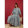 thumbnail image 7 of K.K. HANDICRAFT Floral Print Midi Dress with Puff Sleeves, 7 of 7