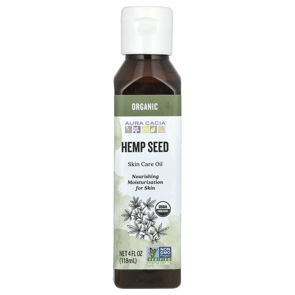 Aura Cacia Organic Hemp Seed Oil 4.0 fl oz Oil