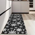 thumbnail image 4 of Black Christmas Snowflake Pattern Kitchen Rug Mat,Kitchen Runner Rugs Non Skid Washable,Decorative Kitchen Floor Mats for Kitchen,Sink,Laundry,17"X47", 4 of 5