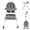Gray, variant on TUMAJUP 6- in -1 Baby High Chair with 5 -Point Safety Harness-Gray