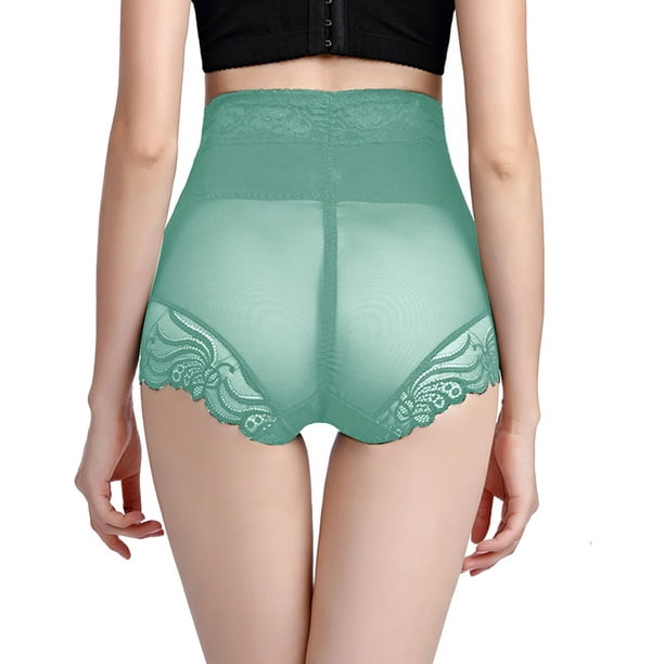 nsendm Female Underwear Adult Maiden form Sleepwear Womens High Waist  Abdominal Underpants Postpartum Corset Waist Lift Hip 2113  Compression(Green, XL) 