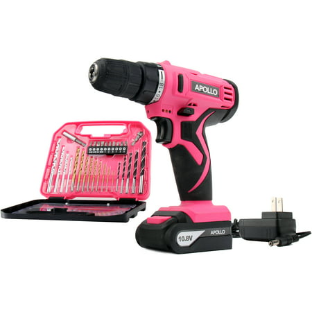 Apollo Tools DT4937P 10.8-Volt Lithium-Ion Cordless Drill with 30-Piece Accessory