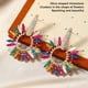 thumbnail image 3 of Pendientes De Círculo Hueco Con Diamantes De Imitación, Pendientes Colgantes Con Forma De Gota Con Diamantes De Imitación A La Moda, Grandes Pendientes De Araña Para Mujer, 3 of 7