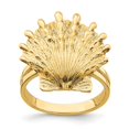 thumbnail image 1 of 14K Yellow Gold Lion's Paw Shell Ring, 1 of 1
