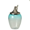 thumbnail image 1 of 11.75" Transparent Blue Glass Ombre Canister w/ Silver Mermaid Tail Lid - Small, 1 of 1