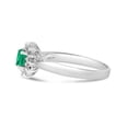 thumbnail image 4 of 14k White Gold Oval Emerald And Diamond Ring, 4 of 6