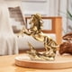thumbnail image 1 of Escultura de estatua de caballo de pie de resina, Color dorado, altura 38cm, decoración de mesa artesanal hecha a mano para el hogar y la Oficina,, 1 of 10