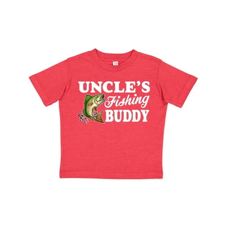 

Inktastic Uncle s Fishing Buddy with White Text Gift Toddler Boy Girl T-Shirt