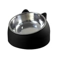 thumbnail image 1 of Cuenco de acero inoxidable para gatos y perros, con protección para las vértebras cervicales y boca oblicua, cuenco para comida para mascotas., 1 of 5