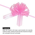 thumbnail image 4 of Uxcell 5Pcs 6" Large Organza Pull Bow Metallic Chiffon Gift Wrapping Bows Ribbon Pink for Wedding Presents Baskets Christmas, 4 of 6