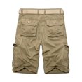 thumbnail image 4 of SDNall Men Casual Solid Fashion Zipper Button Pockets Cropped Cargo Shorts, 4 of 9
