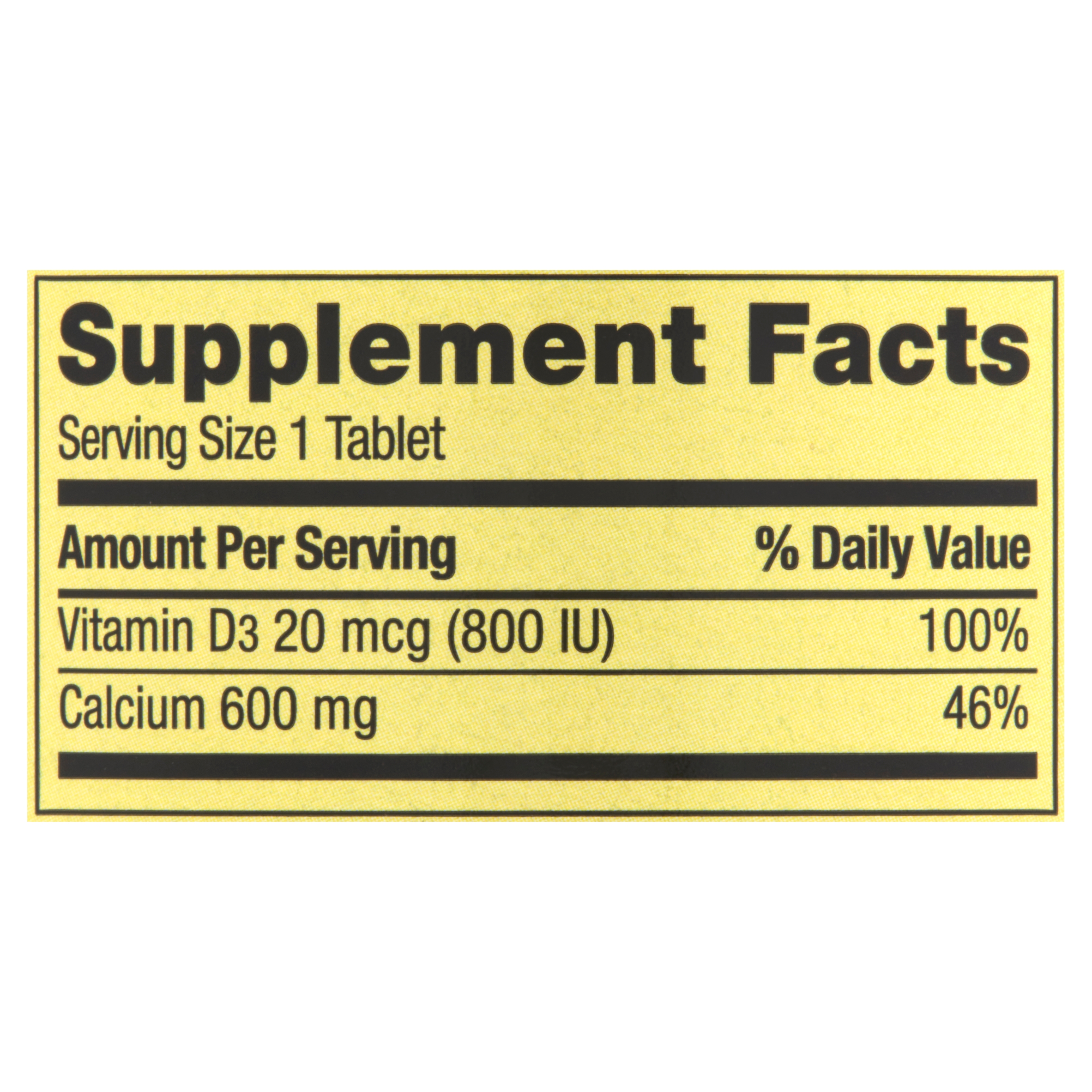 Spring Valley Calcium Plus Vitamin D3 Dietary Supplement, 600 mg, 250 Count, 2 Pack - image 4 of 9