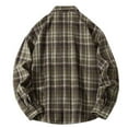thumbnail image 3 of FDGIU Men's Plaid Flannel Shirt - Slim Fit Button Down, Cozy Long Sleeve Fall Winter Layering Piece with Pocket, Snap Front Checkered Casual Shirt, 3 of 3