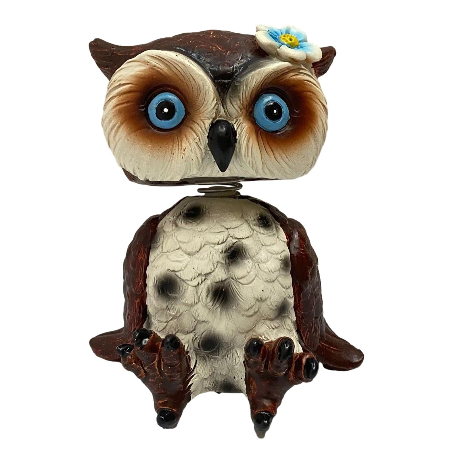 Bobblehead Owl Statue Decor Owl Figurine Modern Simulation Owl Shape