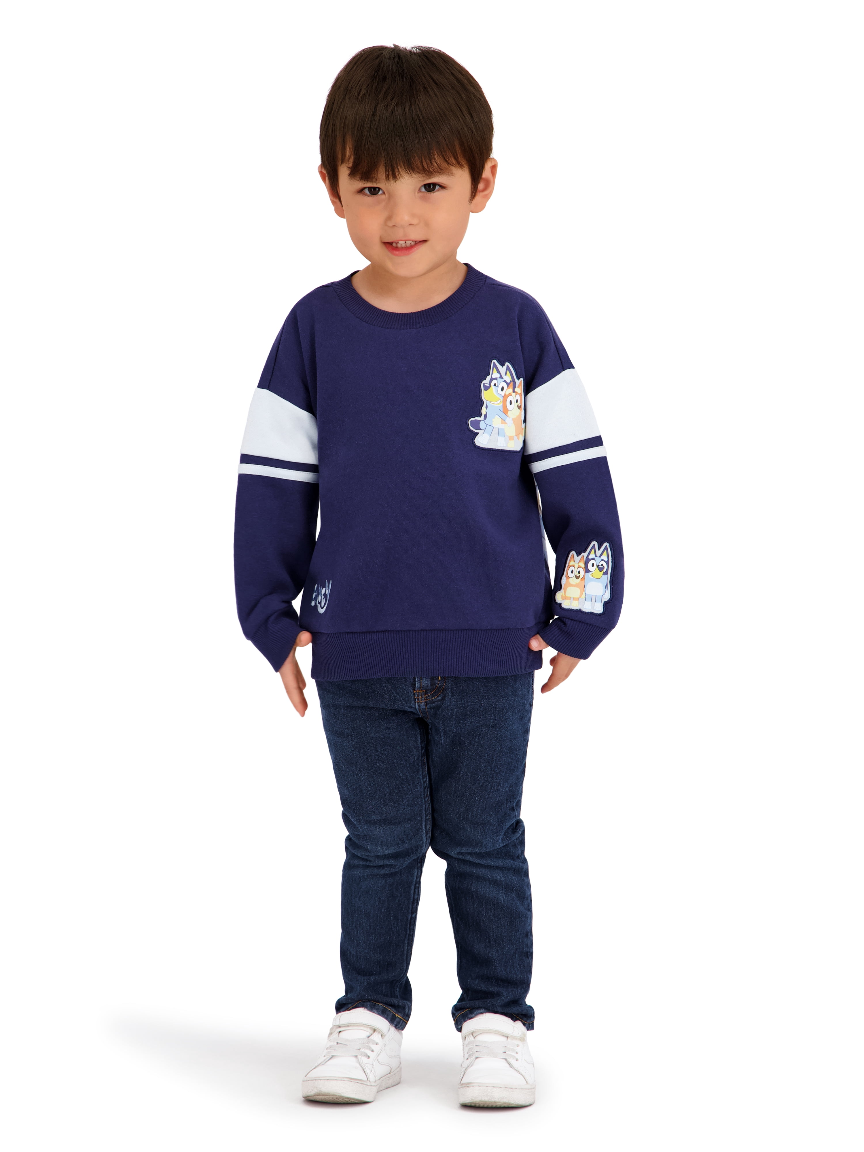 Bluey Toddler Boy Crew Neck Sweatshirt, Sizes 12M-5T