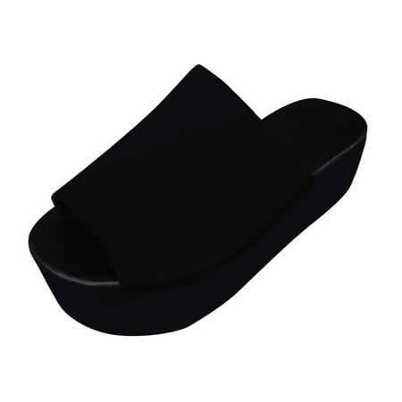 

Womens Open Toed Fish Mouth Platform Slippers Waterproof Platform Sandals And Slippers Summer Open Toe Slide Sandals Comfortable Flats Flip-Flops Casual Platforms Heeled Wedge Sandals A32138