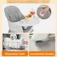 thumbnail image 3 of AILEEKISS 15-in-1 Baby High Chair, Toddler Dining Booster Seat with Activity Center, Grey, 3 of 10