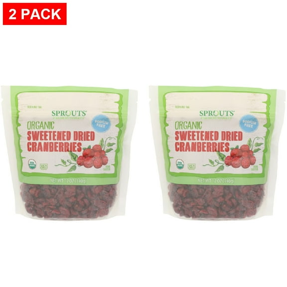 Sprouts Organic Sweetened Dried Cranberries 12 oz (Pack of 2)