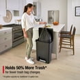 thumbnail image 3 of Rubbermaid Kitchen Trash Can, 19 Gallon Stainless Steel Dual Compartment Step Garbage Bin, Charcoal, 3 of 9