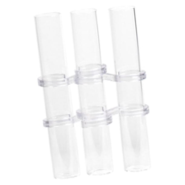 Jarrones de tubo de ensayo con flores transparentes, combinables libremente, decorativos, de escritorio, de vidrio. 3 largo