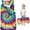 Red and Yellow Tie Dye Pattern, variant on Pink and Yellow Tie Dye Pattern Kids Nap Mat, Sleeping Mat with Removable Pillow with Handle & Fastening Straps, Portable with Handle Gifts for Back To School Nap Time,50"x20"