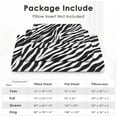 thumbnail image 5 of Queen Size Bed Sheet Sets Zebra Stripe Soft Microfiber 4 Pcs Bedding for Kids Adults Bedroom Decor Black White Flat Fitted Pillowcases, 5 of 6
