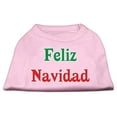 thumbnail image 1 of Feliz Navidad Screen Print Shirts Light Pink Xl (16), 1 of 1