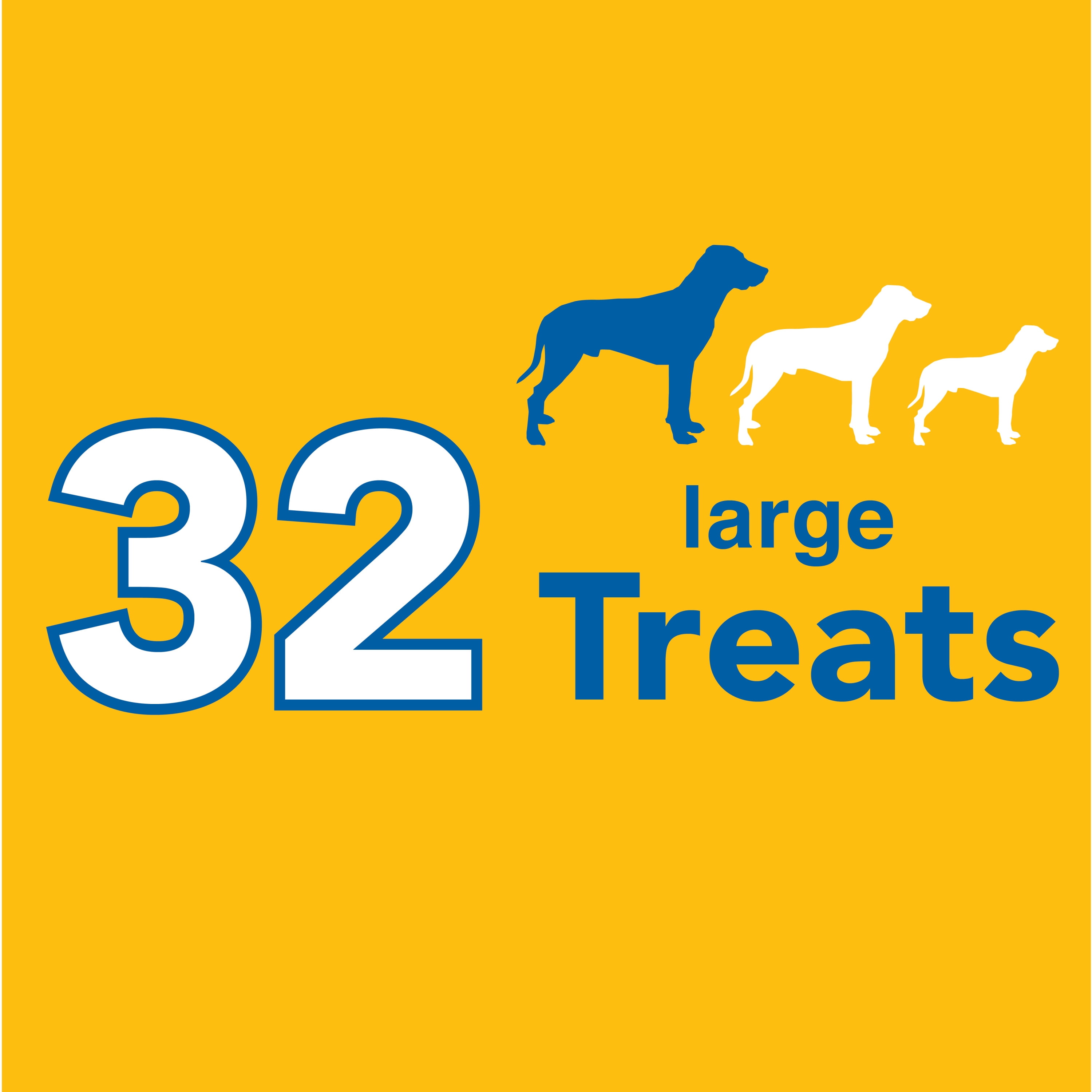 Pedigree Dentastix Dual Flavor Large Dog Treats, Bacon & Chicken Flavors, 1.47 lb. Pack (32 Treats)