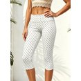 thumbnail image 5 of LMLYSoH Women's Slim Fit Capri Pants Dot Print Leggings Elastic Waistband Cropped Trousers for Party, Daily Wear, 5 of 9