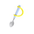 thumbnail image 1 of Anti-Shake Eating Aid Tableware Silicone Eating Tool Spoon with Strap, 1 of 8