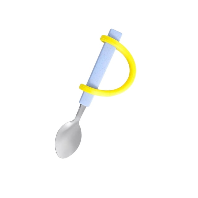 Anti-Shake Eating Aid Tableware Silicone Eating Tool Spoon with Strap