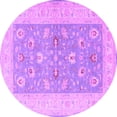 thumbnail image 1 of Ahgly Company Indoor Round Oriental Purple Traditional Area Rugs, 7' Round, 1 of 4