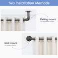 thumbnail image 5 of KoshiMe 1 Inch Grey Wrap-Around Curtain Rod, 144"-168" Heavy Duty Industrial Curtain Rods for Windows, Mount Wall or Ceiling,Easy Install, 5 of 7