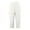 White, variant on Women's Capri Pants S-2XL Elastic Band Casual Cropped Trousers Summer High Waisted Lounge Pants with Side Pockets Wine XL