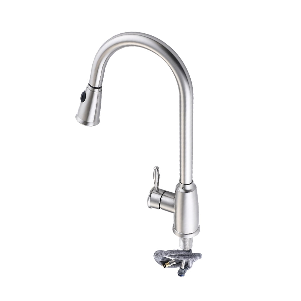 Kepooman Kitchen Faucet Sink, Single Handle Water Tap, Arc Pull-down Type Sprayer (Type1) Kepooman Kitchen Faucet Sink, Single Handle Water Tap, Arc Pull-down Type Sprayer (Type1)
